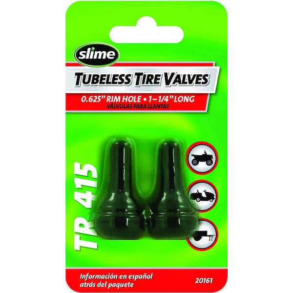 Slime Slime Rubber 1 psi Tubeless Tire Valve 2 pk 20161 - main